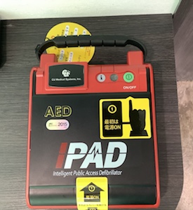 AEDを使用した救急実習
